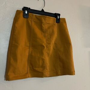 Forever 21 Womens Mini Skirt Small Mustard Yellow Denim Y2K Capsule Minimalist
